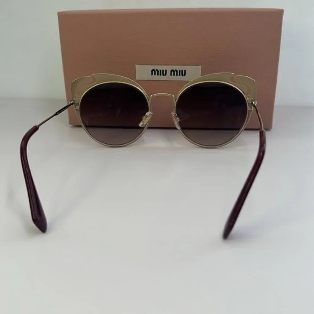 New Authentic Miu Miu MU 57TS HB5GR0* 3N Metal Women Noir sunglasses